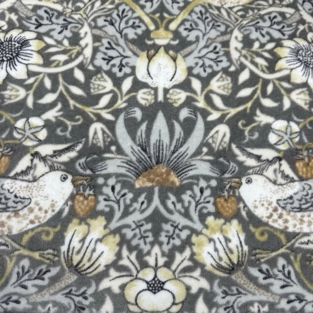William Morris & Co Strawberry Thief Clay Gray Velour 6 Pc Towel Set NWT